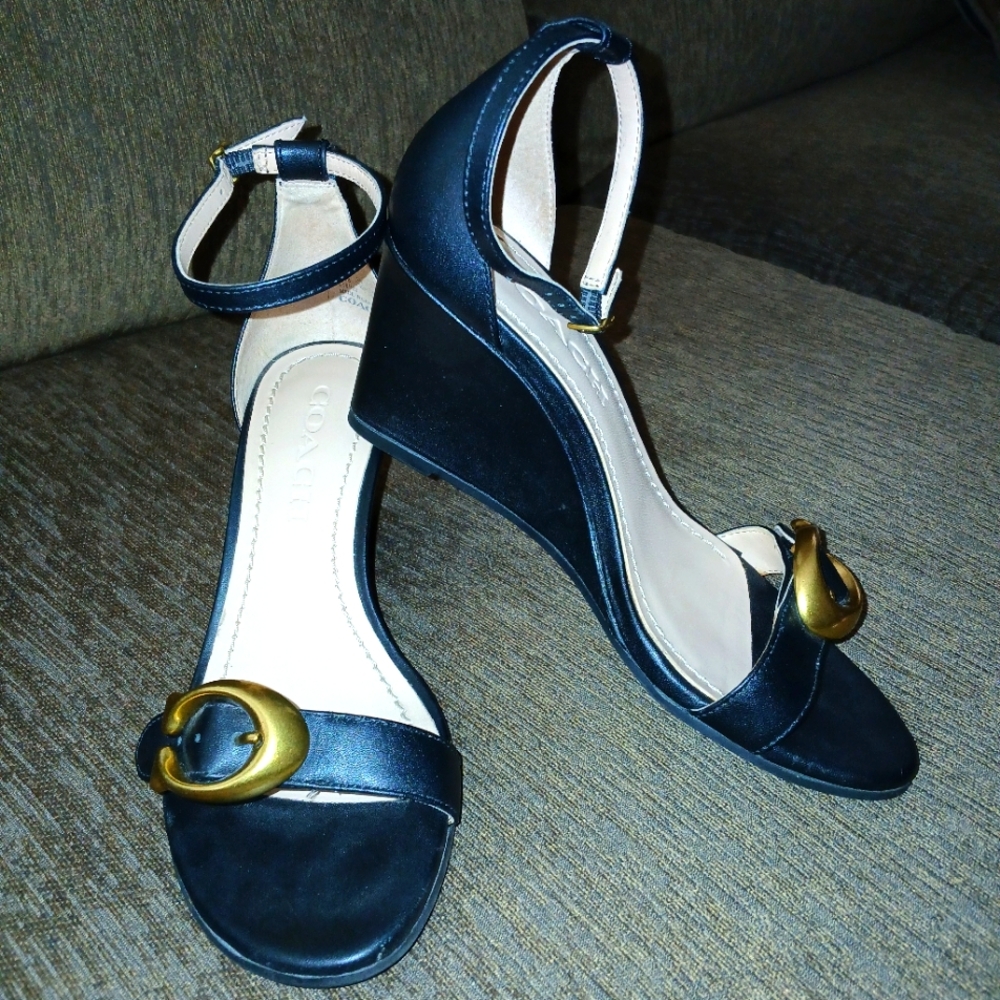 Coach Odetta Ankle Strap Wedge Sandal